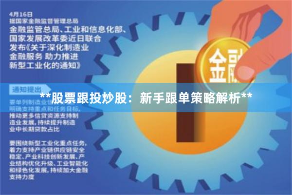 **股票跟投炒股：新手跟单策略解析**